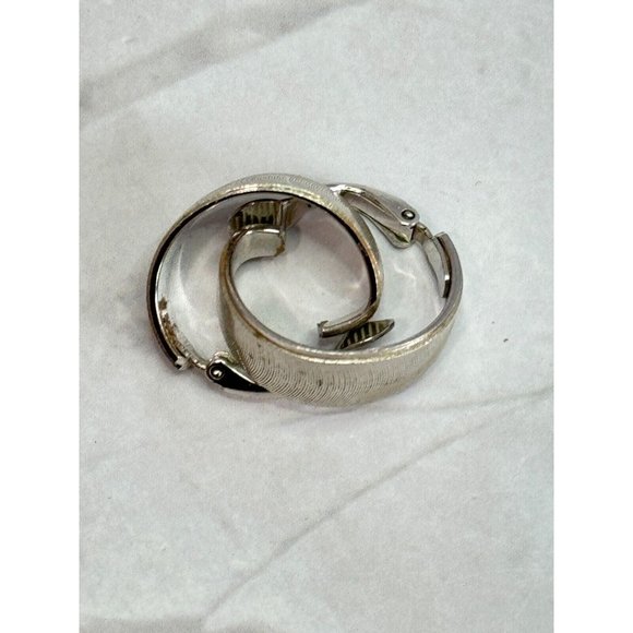 Vintage Lot 3 Crown Trifari Silverplate Jewelry Pieces Necklace Clip On Earrings - Picture 7 of 10